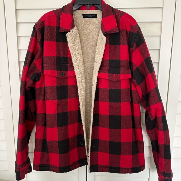 ALL SAINTS RED PLAID JACKET - Picture 2 of 9
